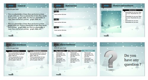 Blue winter Powerpoint template