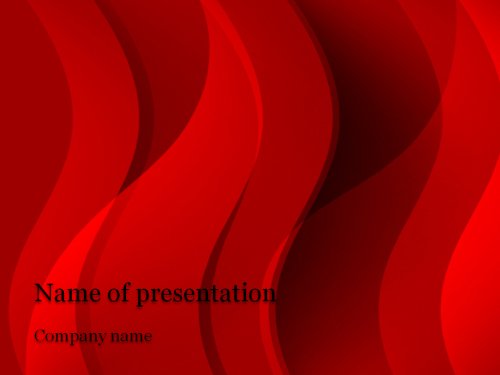 Red waves Powerpoint template