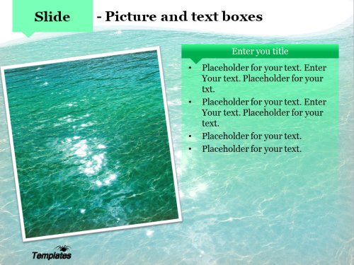 Green water Powerpoint template