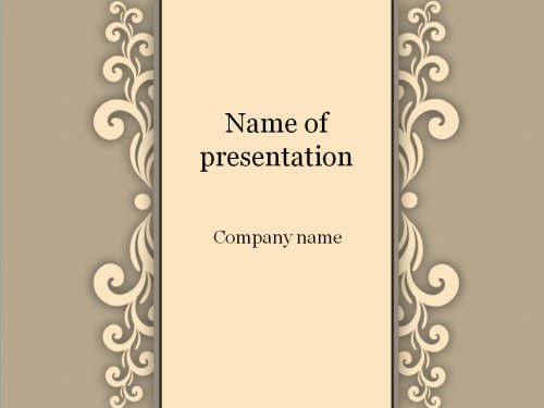 Sand ornament Powerpoint template