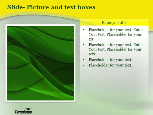 Green waves Powerpoint template