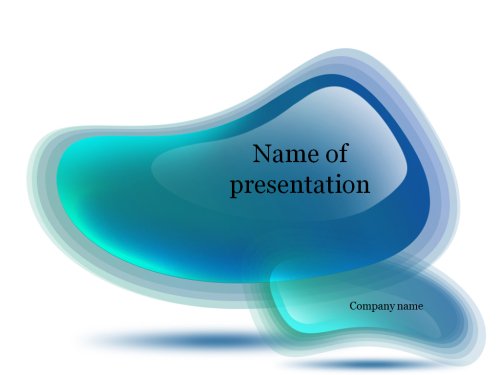 Blue drops Powerpoint template