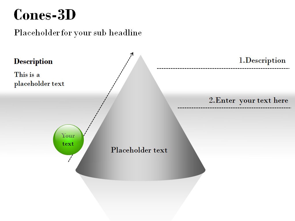 Cones 3D Powerpoint Charts and Diagrams