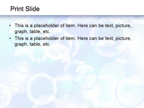 Liquid Bubbles PowerPoint template