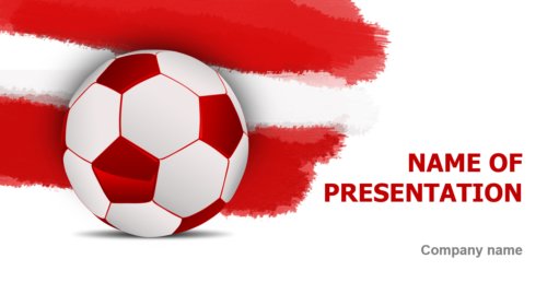 Austrian Soccer Ball PowerPoint template