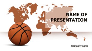 Basketball Map PowerPoint template