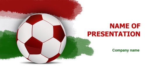 Hungary Soccer Ball PowerPoint template