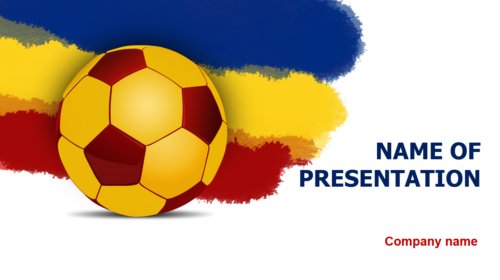 Romanian Soccer Ball PowerPoint template