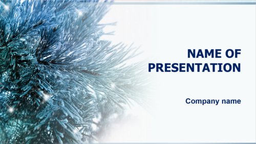 Snow Trees PowerPoint template