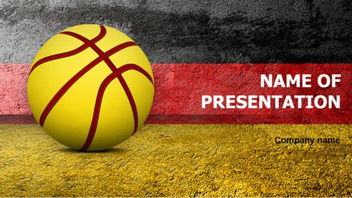 Germany Basketball PowerPoint template