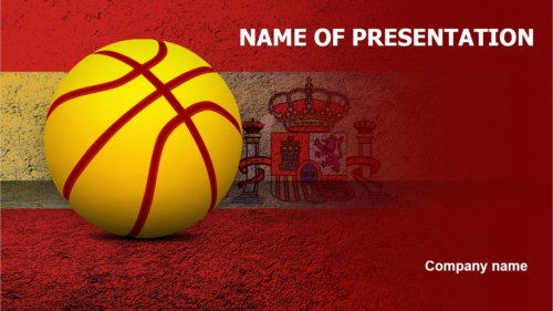 Spain Basketball PowerPoint template