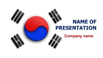 Flag of South Korea PowerPoint theme