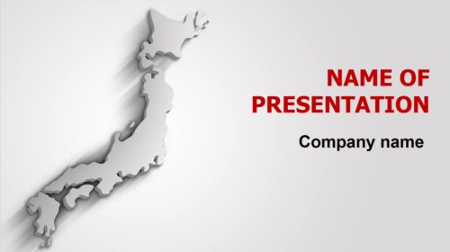 Gray Japan Map PowerPoint theme