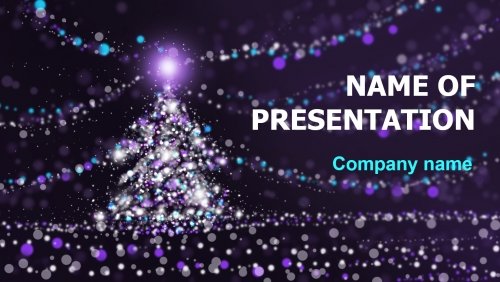 Free Christmas Lights PowerPoint theme