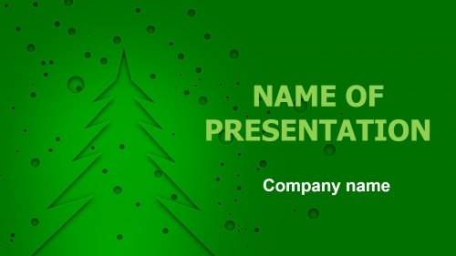 Free Snow And Christmas Tree PowerPoint theme